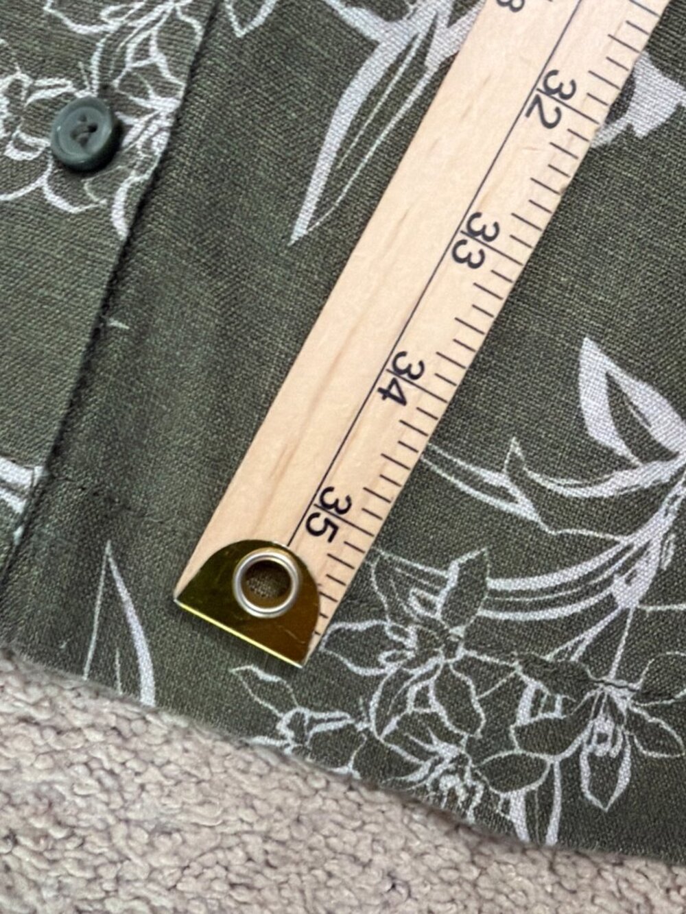 Garnet Hill Dress Womens 6 Green Floral 100% Linen Tropical Resort Beach Cruise - Picture 9 of 9